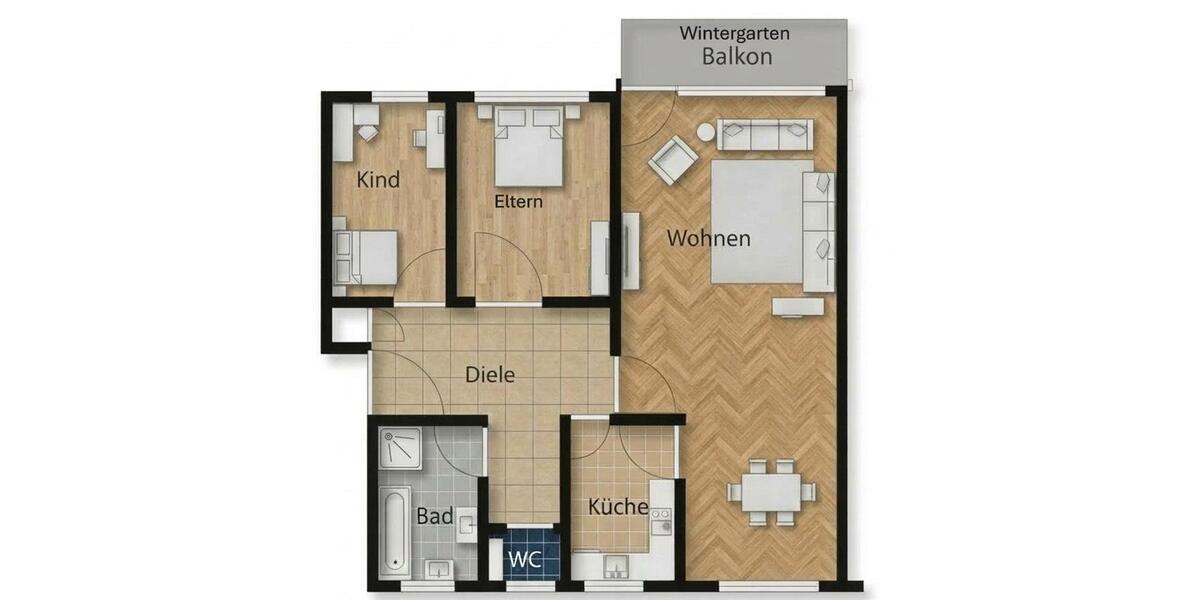 Erdgeschoßwohnung Rödermark - 3.5 Zimmer, 100 m&sup2;, 1.150&euro; | Angebot:25742268