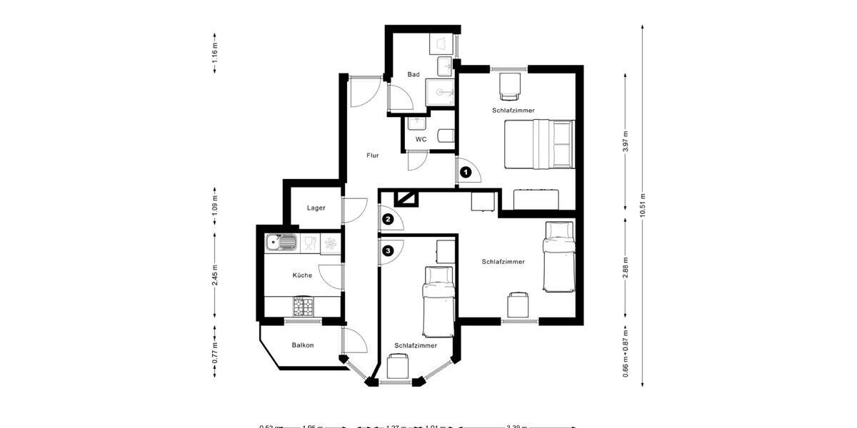 Etagenwohnung Frankfurt am Main Unterliederbach - 1 Zimmer, 10 m&sup2;, 525&euro; | Angebot:26034179