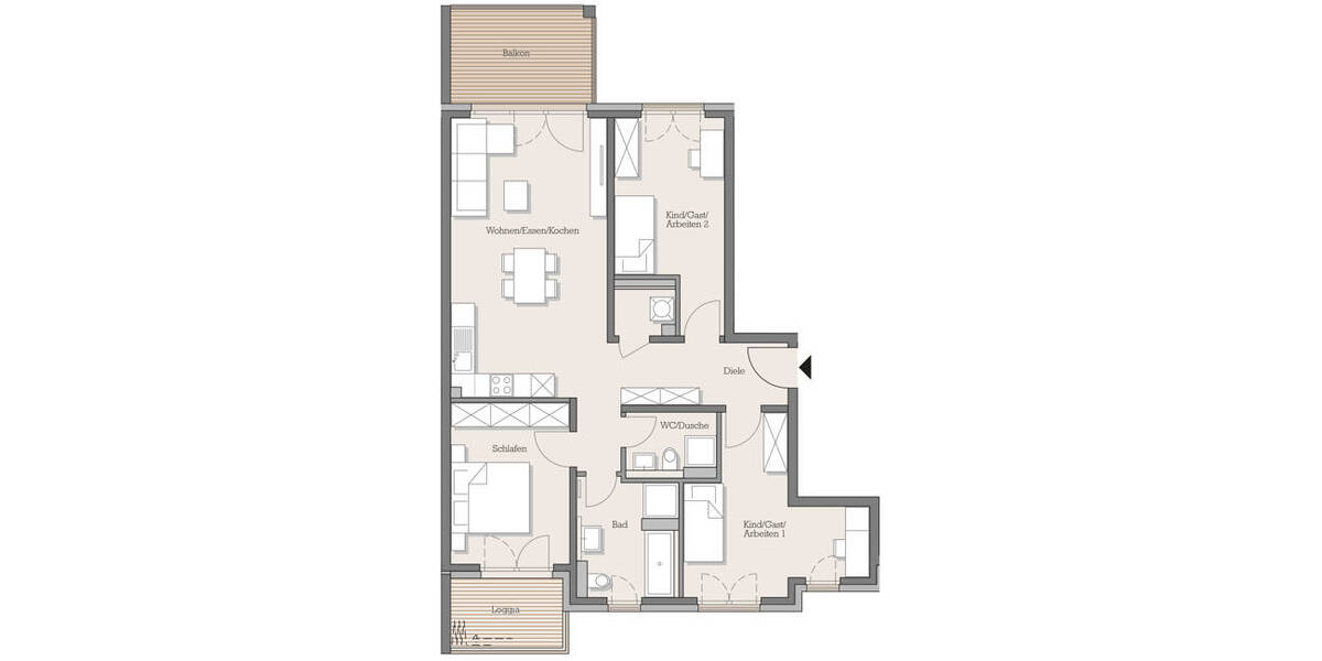 Etagenwohnung Hanau-Steinheim Steinheim - 4 Zimmer, 98 m&sup2;, 535.900&euro; | Angebot:25744965