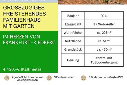 Haus Frankfurt am Main Kalbach - 11 Zimmer, 226 m&sup2;, 4.450&euro; | Angebot:25858316