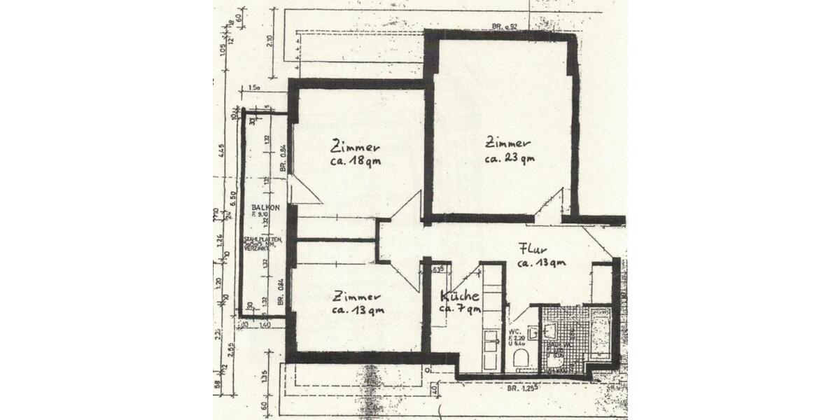 Dachgeschoßwohnung Bad Homburg vor der Höhe Gonzenheim - 3 Zimmer, 80 m&sup2;, 1.240&euro; | Angebot:25307576
