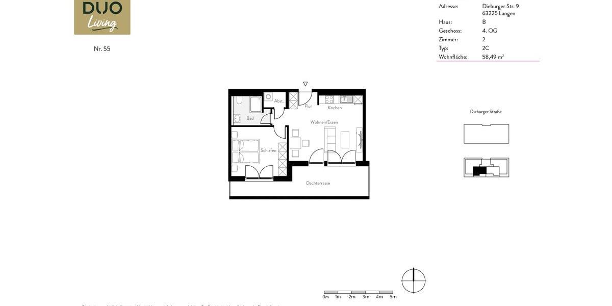 Einfamilienhaus Langen (Hessen) - 2 Zimmer, 58 m&sup2;, 970&euro; | Angebot:25866993