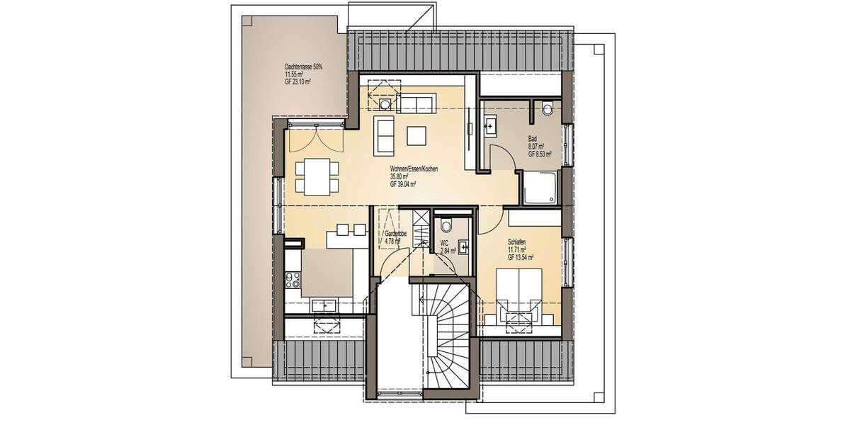 Etagenwohnung Karlstein Großwelzheim - 2 Zimmer, 72 m&sup2;, 373.000&euro; | Angebot:25772440