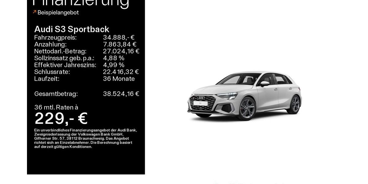 Audi S3 38.400 km 34.888 &euro; Mühlheim 63165