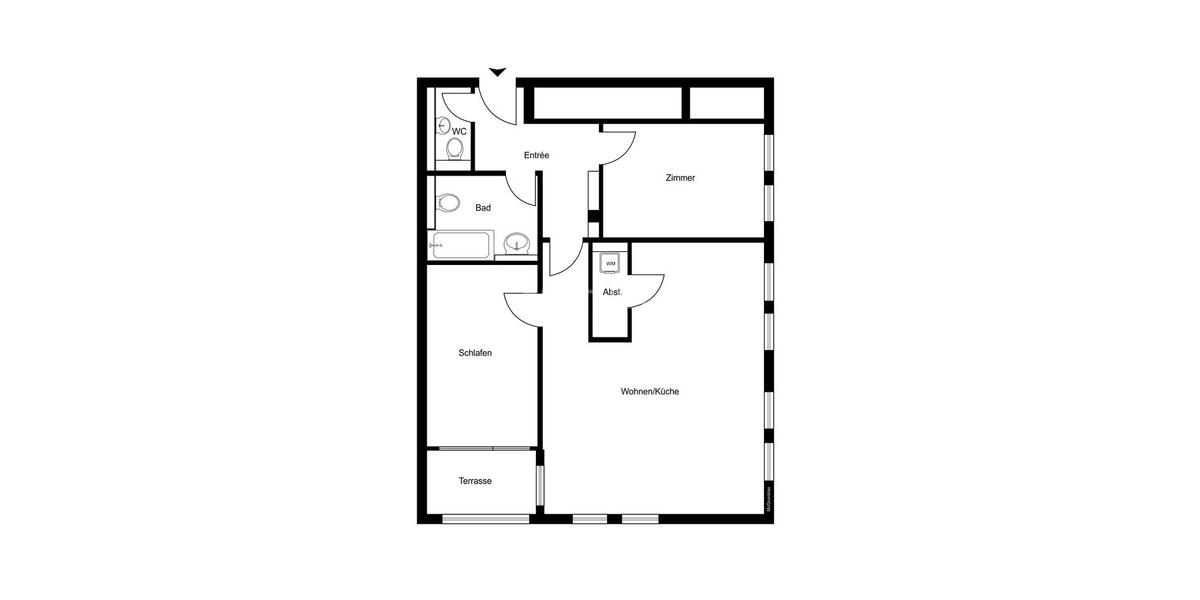 Etagenwohnung Frankfurt am Main Innenstadt - 3 Zimmer, 81 m&sup2;, 2.290&euro; | Angebot:23291222