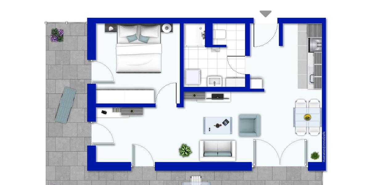 Einfamilienhaus Frankfurt am Main Nord-West - 2 Zimmer, 69 m&sup2;, 1.140&euro; | Angebot:25992389
