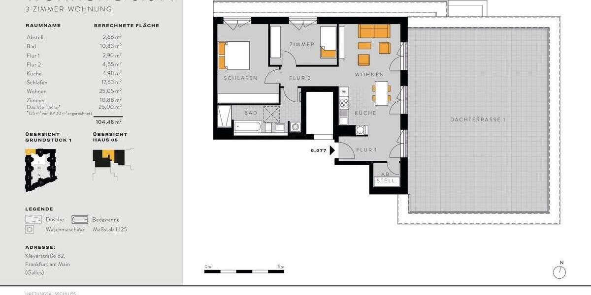Etagenwohnung Frankfurt Gallus - 3 Zimmer, 104 m&sup2;, 719.900&euro; | Angebot:25702300