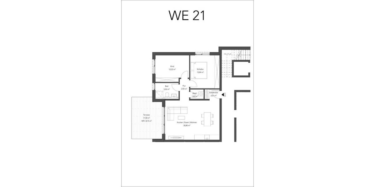Etagenwohnung Aschaffenburg Innenstadt - 3 Zimmer, 78 m&sup2;, 389.900&euro; | Angebot:25879638