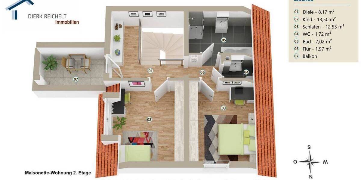 Etagenwohnung Egelsbach - 4 Zimmer, 97 m&sup2;, 385.000&euro; | Angebot:25779434