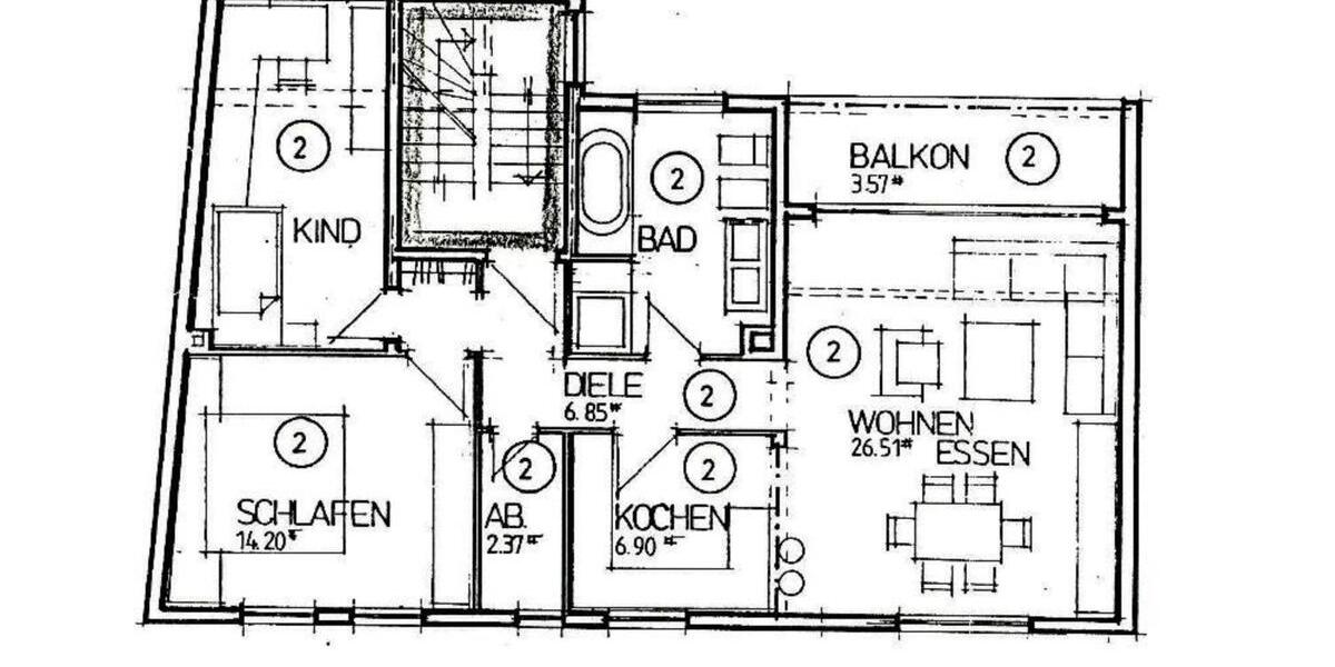 Hochparterre Frankfurt am Main Bergen-Enkheim - 3 Zimmer, 80 m&sup2;, 980&euro; | Angebot:25933515