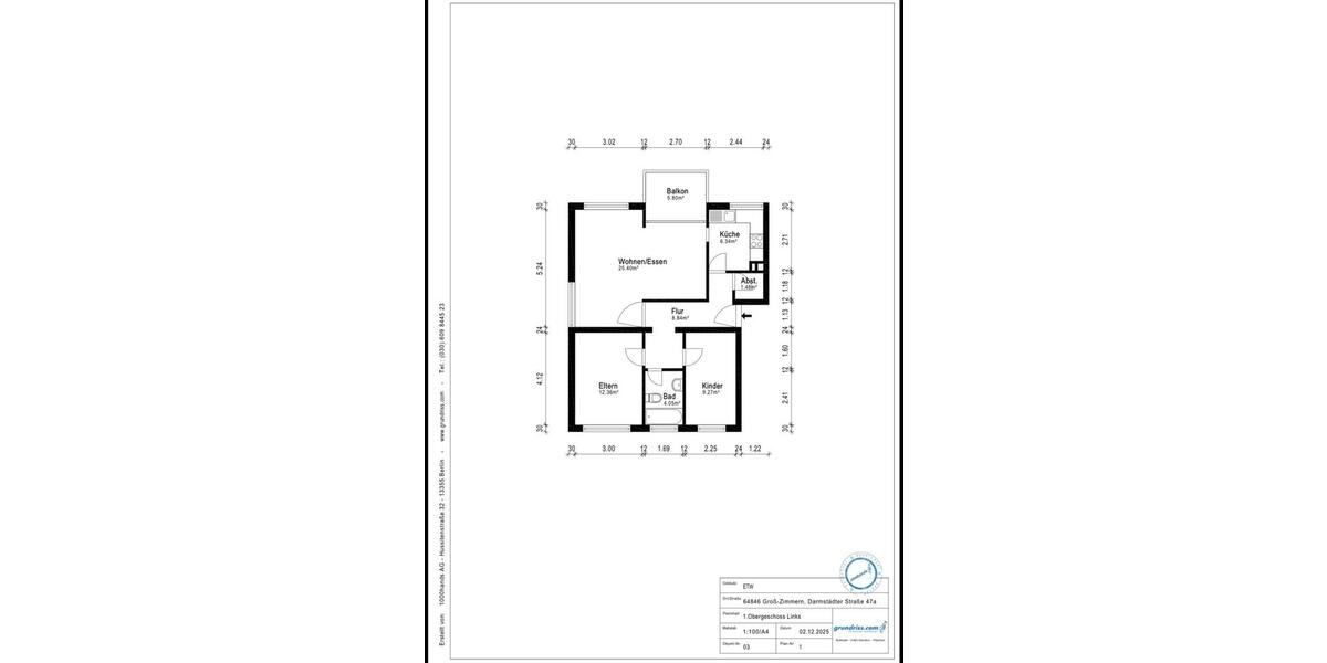 Etagenwohnung Groß-Zimmern Zimmern - 3 Zimmer, 71 m&sup2;, 915&euro; | Angebot:25979944