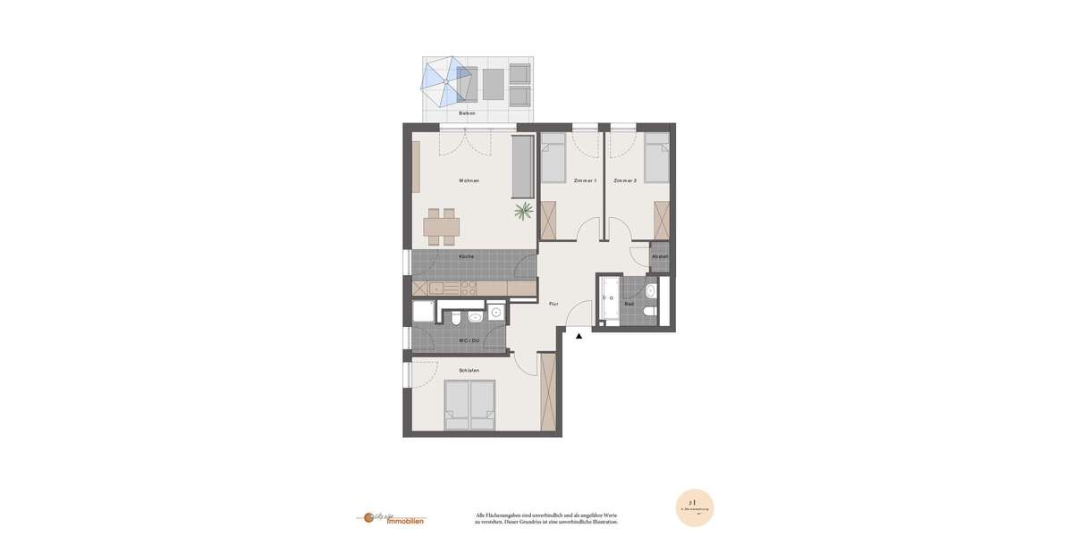 Etagenwohnung Dietzenbach - 4 Zimmer, 99 m&sup2;, 1.405&euro; | Angebot:27668288