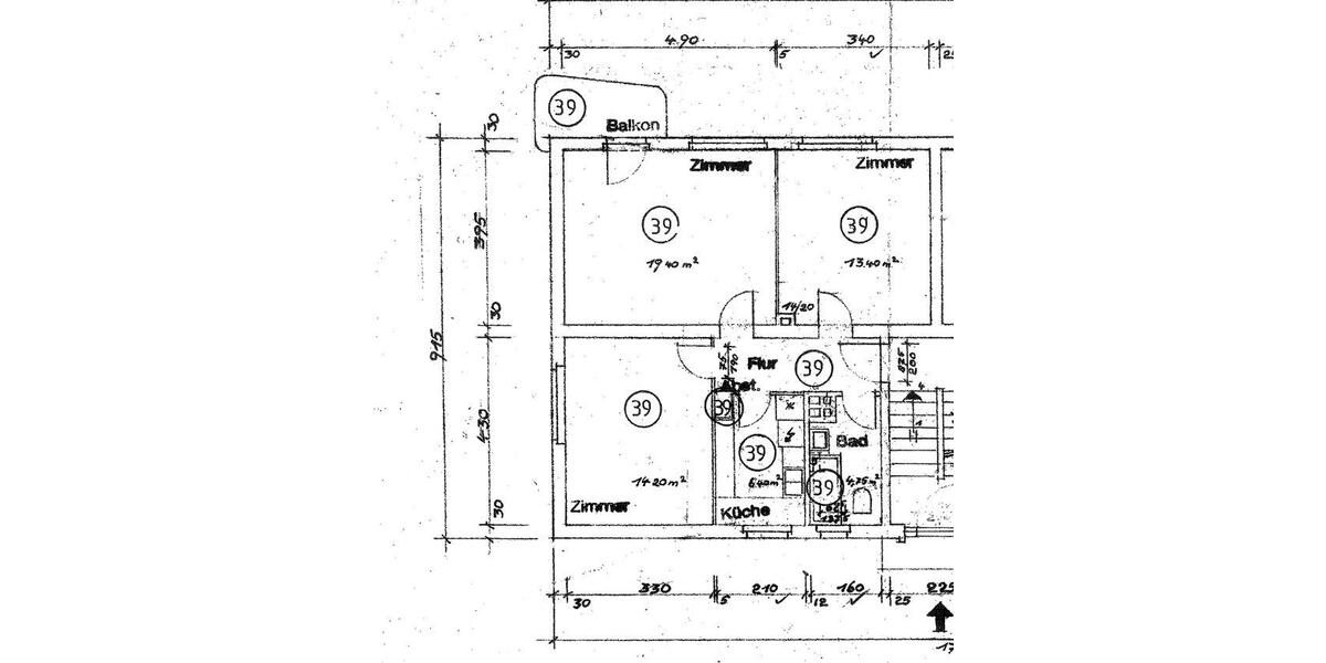 Etagenwohnung Frankfurt am Main Bockenheim - 3 Zimmer, 65 m&sup2;, 585.000&euro; | Angebot:25994147
