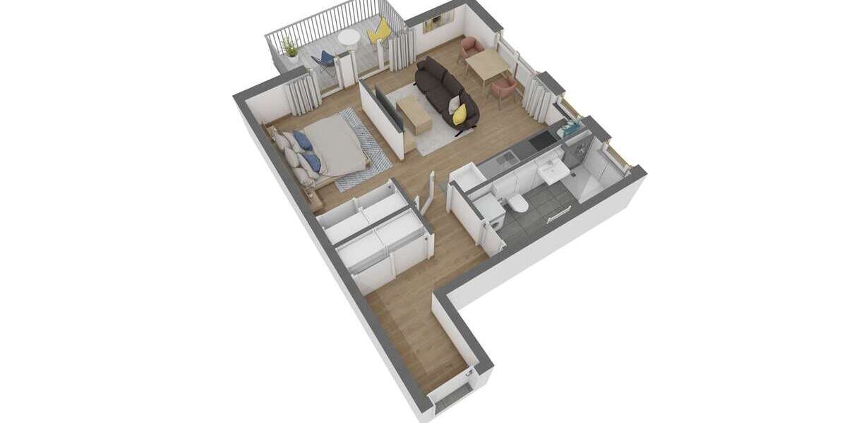 Etagenwohnung Bergen-Enkheim Enkheim - 2 Zimmer, 47 m&sup2;, 342.000&euro; | Angebot:26641293