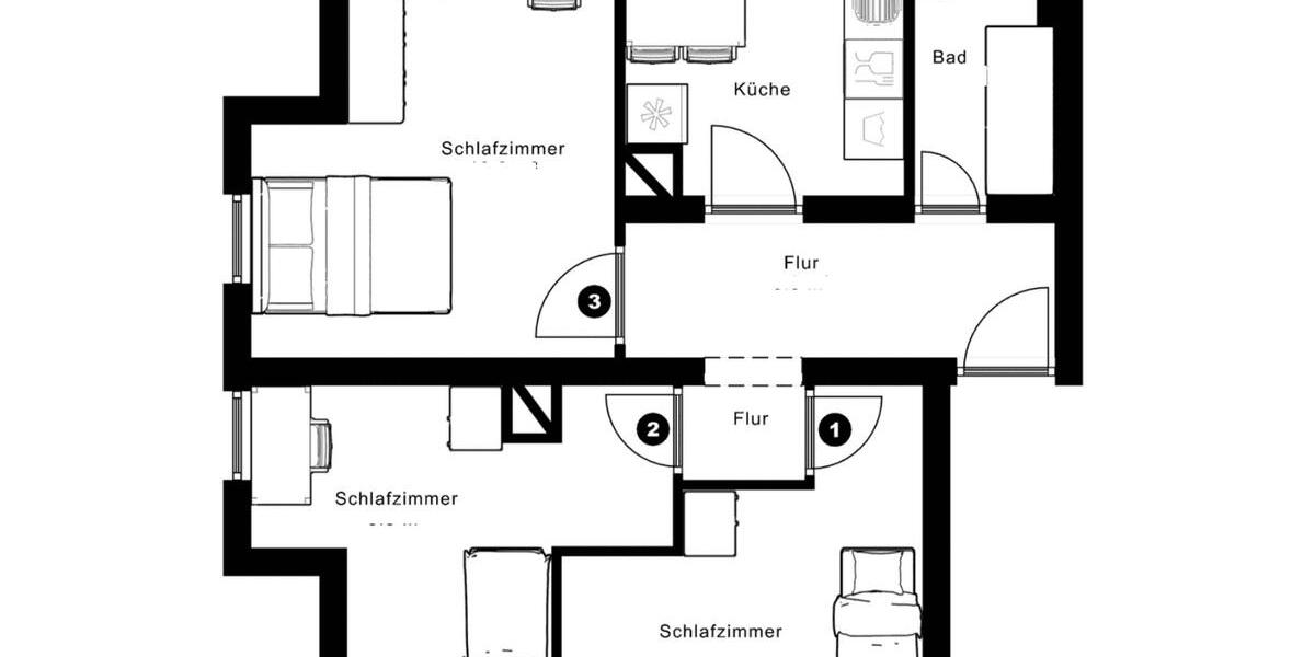 Etagenwohnung Frankfurt am Main Unterliederbach - 1 Zimmer, 15 m&sup2;, 500&euro; | Angebot:25437205