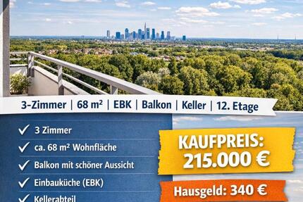 Wohnung Bad Vilbel - 3 Zimmer, 68 m&sup2;, 215.000&euro; | Angebot:26017880