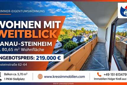 Wohnung Hanau Groß-Steinheim - 3 Zimmer, 81 m&sup2;, 219.000&euro; | Angebot:27705277