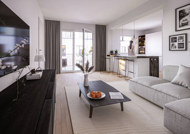 Etagenwohnung Niederdorfelden - 2 Zimmer, 57 m&sup2;, 337.900&euro; | Angebot:25802315