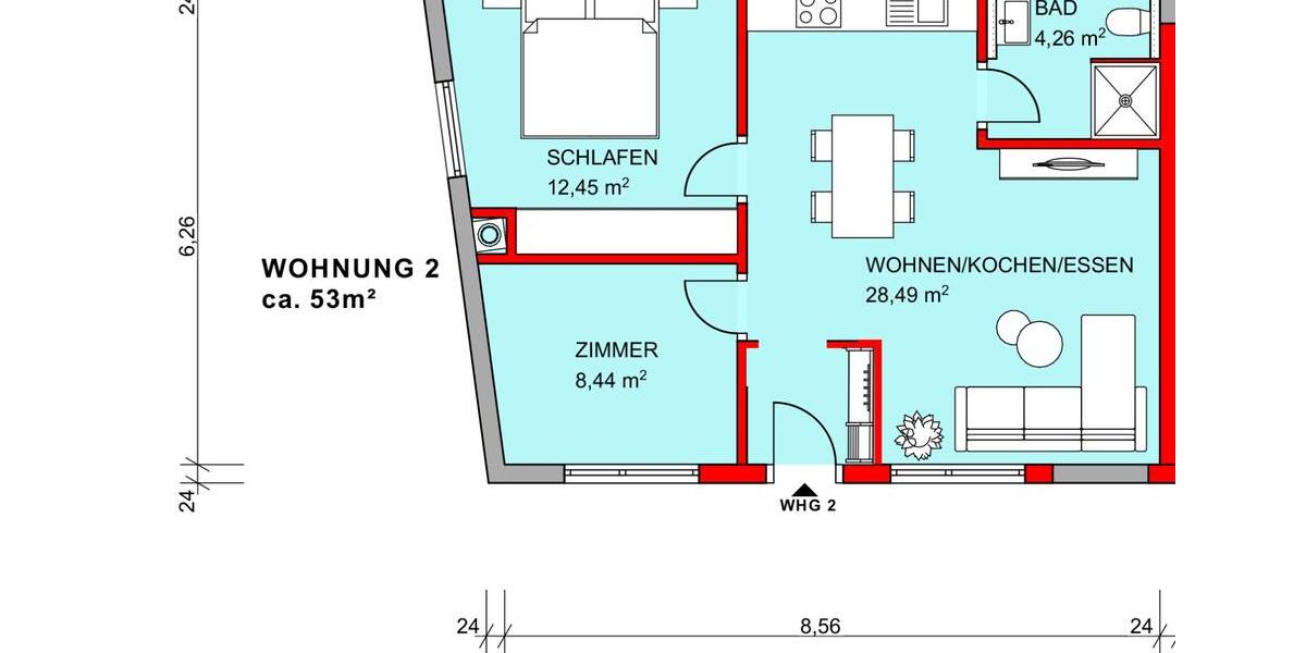 Erdgeschoßwohnung Hammersbach - 3 Zimmer, 53 m&sup2;, 700&euro; | Angebot:25893651