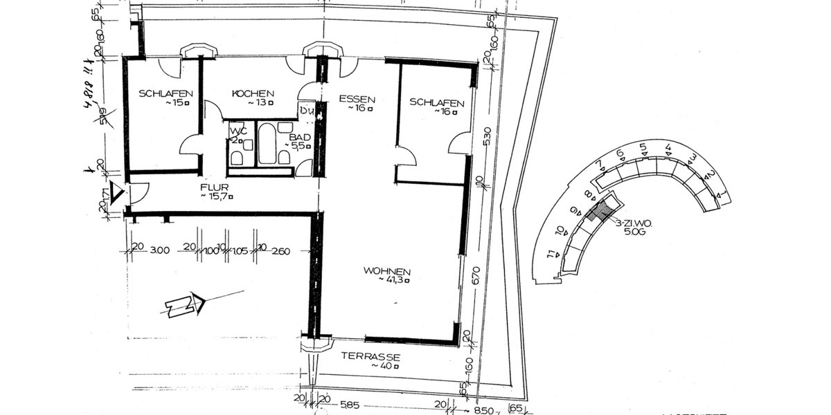 Terrassenwohnung Frankfurt am Main Sachsenhausen Süd - 3 Zimmer, 164 m&sup2;, 2.788&euro; | Angebot:25017571