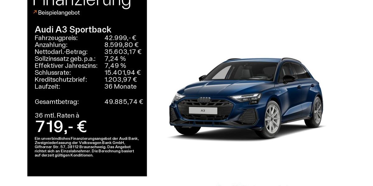 Audi A3 8.600 km 41.999 &euro; Mühlheim 63165