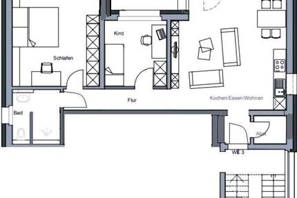 Wohnung Großostheim - 3 Zimmer, 92 m&sup2;, 1.200&euro; | Angebot:26024596