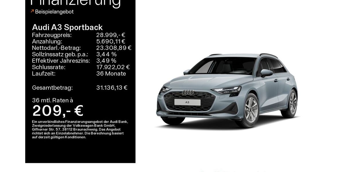 Audi A3 12.300 km 28.999 &euro; Mühlheim 63165