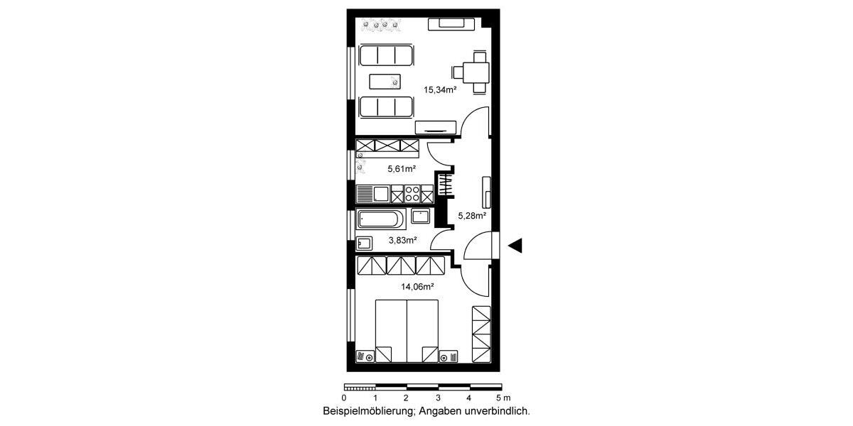 Etagenwohnung Frankfurt am Main Sossenheim - 2 Zimmer, 44 m&sup2;, 677&euro; | Angebot:25973720