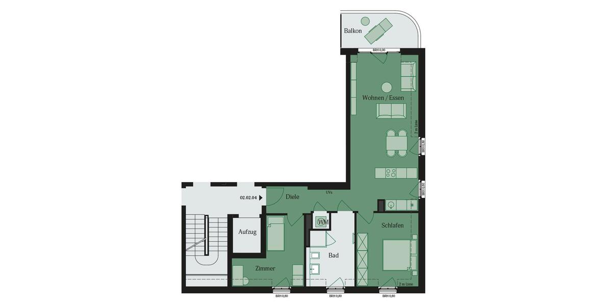 Etagenwohnung Mühlheim am Main - 3 Zimmer, 78 m&sup2;, 1.320&euro; | Angebot:26134036