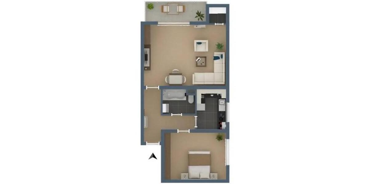 Etagenwohnung Maintal - 2 Zimmer, 55 m&sup2;, 750&euro; | Angebot:25428344