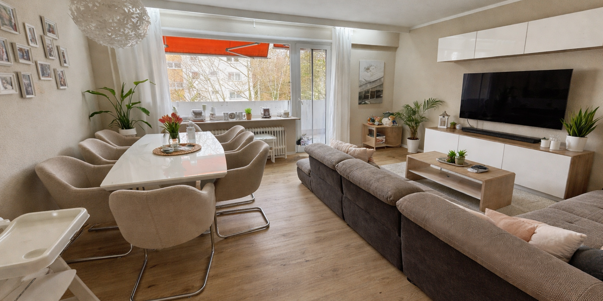 Etagenwohnung Offenbach am Main Bieber - 4 Zimmer, 100 m&sup2;, 395.000&euro; | Angebot:25874266