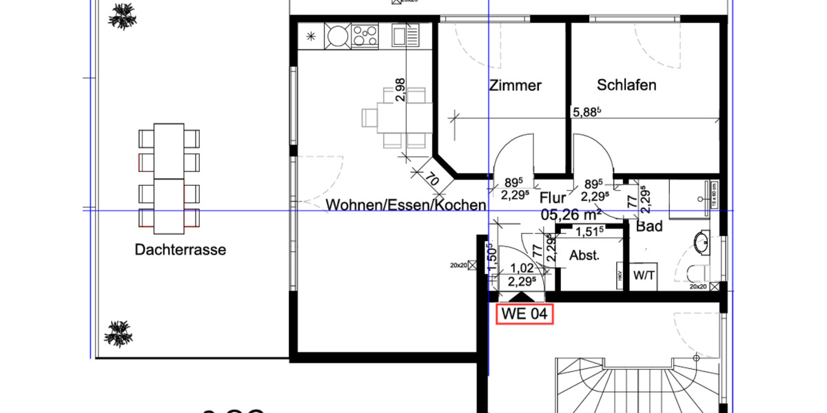 Etagenwohnung Niddatal - 3 Zimmer, 78 m&sup2;, 1.100&euro; | Angebot:25752126
