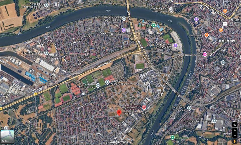 Etagenwohnung Aschaffenburg Damm - 2.5 Zimmer, 57 m&sup2;, 930&euro; | Angebot:25546044