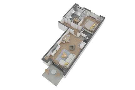 Wohnung Offenbach am Main Bürgel - 2 Zimmer, 46 m&sup2;, 269.620&euro; | Angebot:26835209