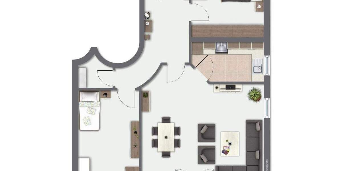 Etagenwohnung Karlstein am Main Dettingen - 3 Zimmer, 91 m&sup2;, 309.000&euro; | Angebot:25693791