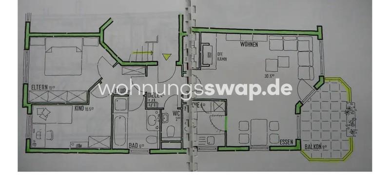 Etagenwohnung Frankfurt am Main Nied - 3 Zimmer, 80 m&sup2;, 1.000&euro; | Angebot:25910575