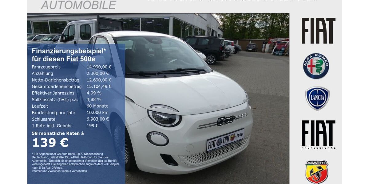 Fiat 500e 25.467 km 14.990 &euro; Dreieich 63303