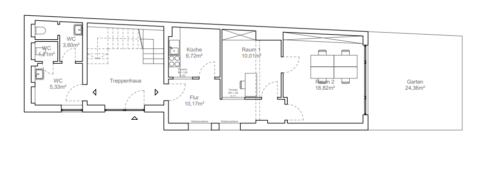 Gewerbeobjekt Offenbach am Main Nordend - 3 Zimmer, 61 m&sup2;, 750&euro; | Angebot:25691031