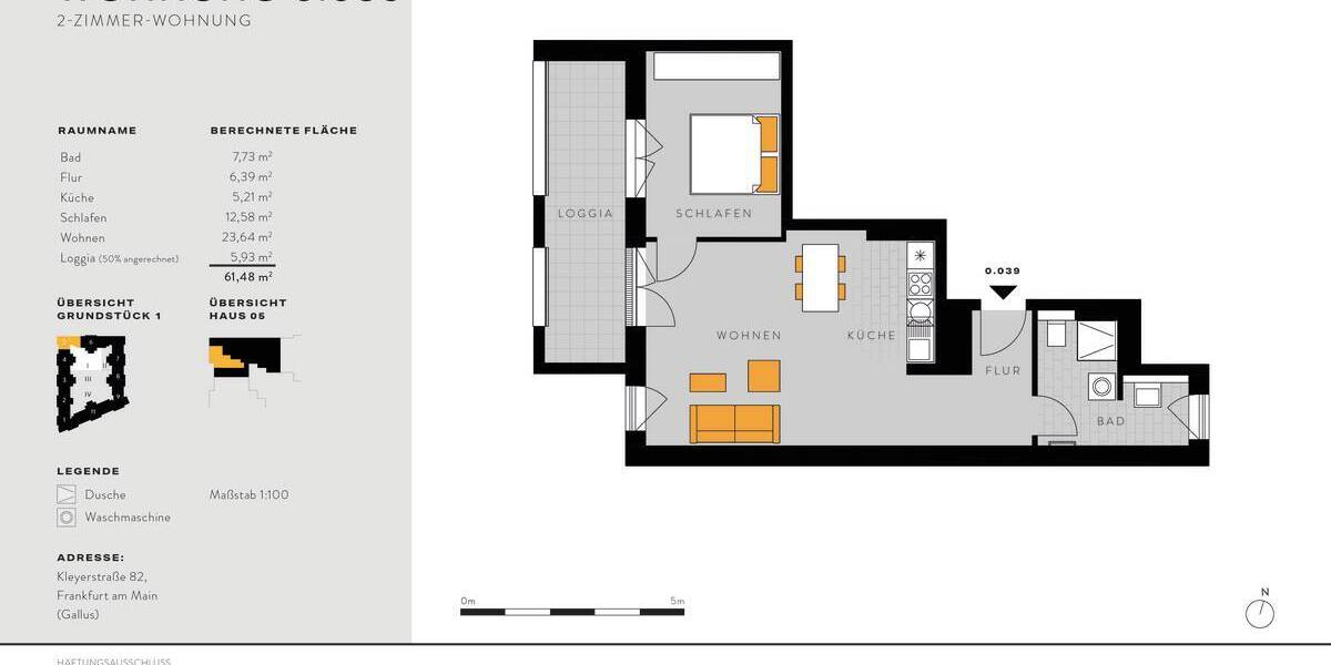 Etagenwohnung Frankfurt Gallus - 2 Zimmer, 61 m&sup2;, 419.900&euro; | Angebot:25780352