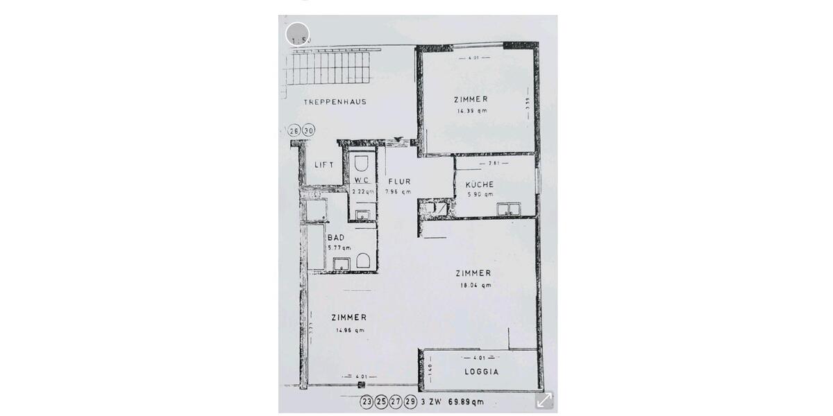 Etagenwohnung Bad Nauheim - 2.5 Zimmer, 70 m&sup2;, 330.000&euro; | Angebot:26986734