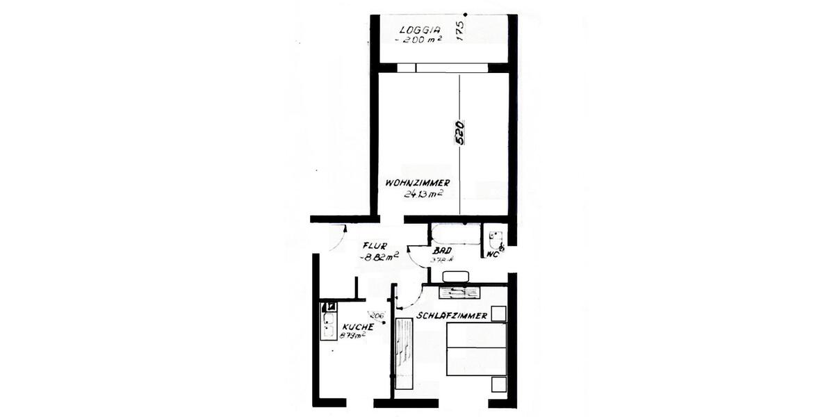 Etagenwohnung Rodgau - 2 Zimmer, 64 m&sup2;, 168.000&euro; | Angebot:25106484