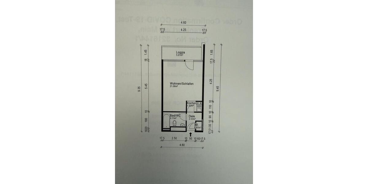 Etagenwohnung Frankfurt am Main Bonames - 1 Zimmer, 33 m&sup2;, 1.000&euro; | Angebot:25321335