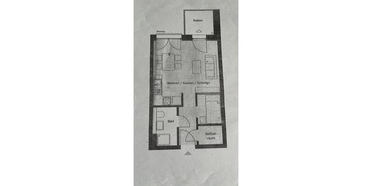 Etagenwohnung Offenbach am Main Bieberer Berg - 1 Zimmer, 36 m&sup2;, 560&euro; | Angebot:25986502