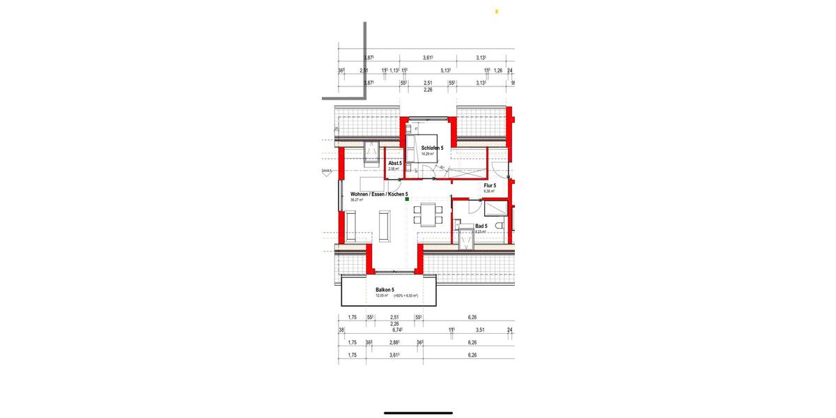 Dachgeschoßwohnung Schaafheim - 2 Zimmer, 75 m&sup2;, 1.400&euro; | Angebot:26002243
