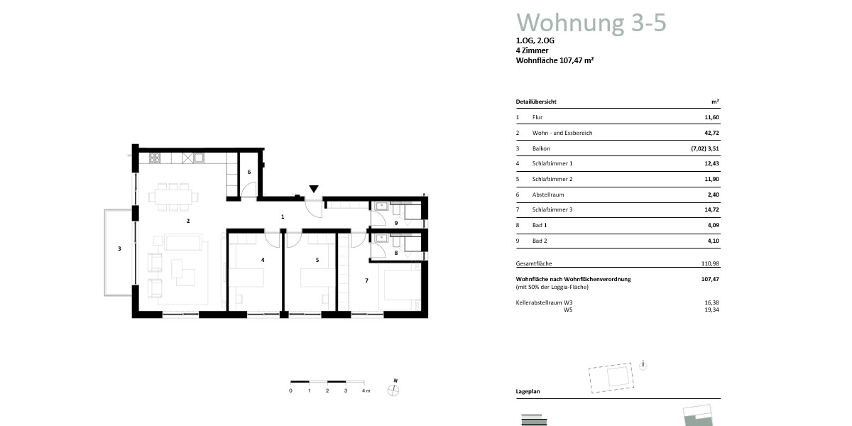 Etagenwohnung Bad Vilbel - 4 Zimmer, 107 m&sup2;, 650.000&euro; | Angebot:25696477