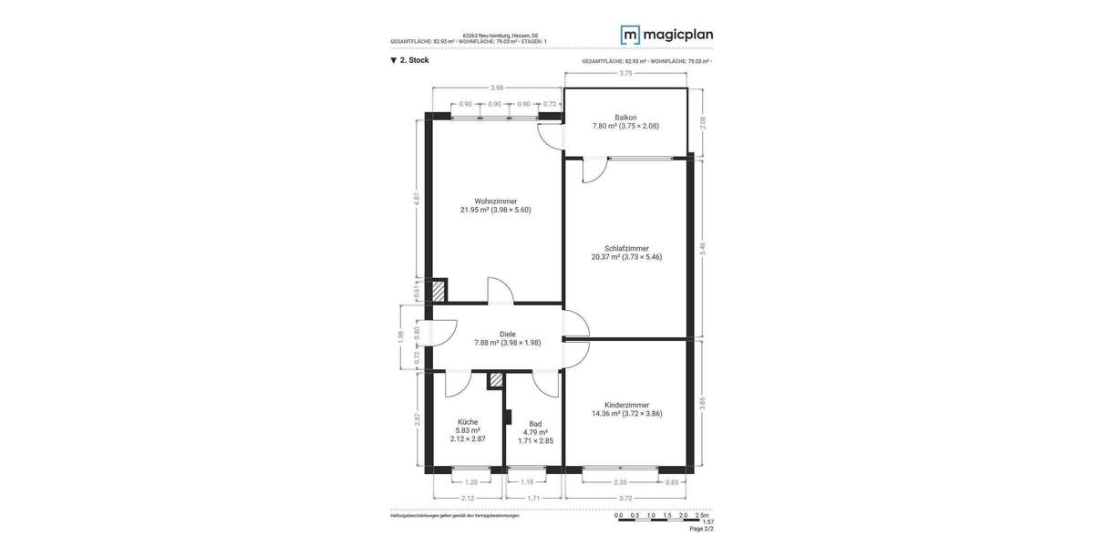 Etagenwohnung Neu-Isenburg Gravebruch Gravenbruch - 3 Zimmer, 79 m&sup2;, 239.900&euro; | Angebot:25822229