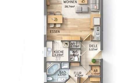 Wohnung Bad Soden am Taunus - 3 Zimmer, 76 m&sup2;, 395.000&euro; | Angebot:25900277