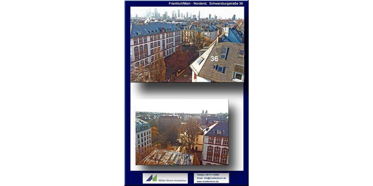 Etagenwohnung Frankfurt am Main Nordend-Ost - 3 Zimmer, 80 m&sup2;, 650.000&euro; | Angebot:25770338