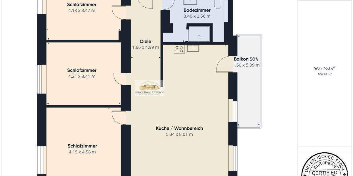 Etagenwohnung Aschaffenburg Innenstadt - 4 Zimmer, 107 m&sup2;, 459.500&euro; | Angebot:25699001