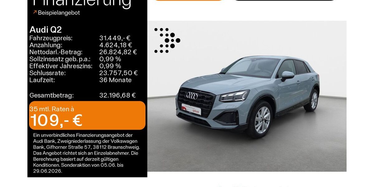 Audi Q2 7.200 km 30.999 &euro; Büdingen-Düdelsheim 63654